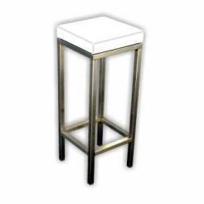 ../frankl24shop/Barhocker NEw York Steel weißer Sitzpolster